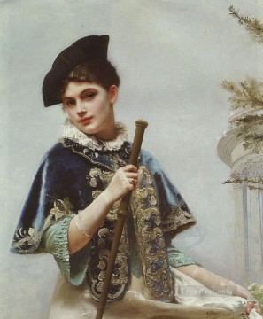ギュスターヴ・ジャケ Painting - 高貴な貴婦人の肖像 女性の肖像画 ギュスターヴ・ジャン・ジャケ